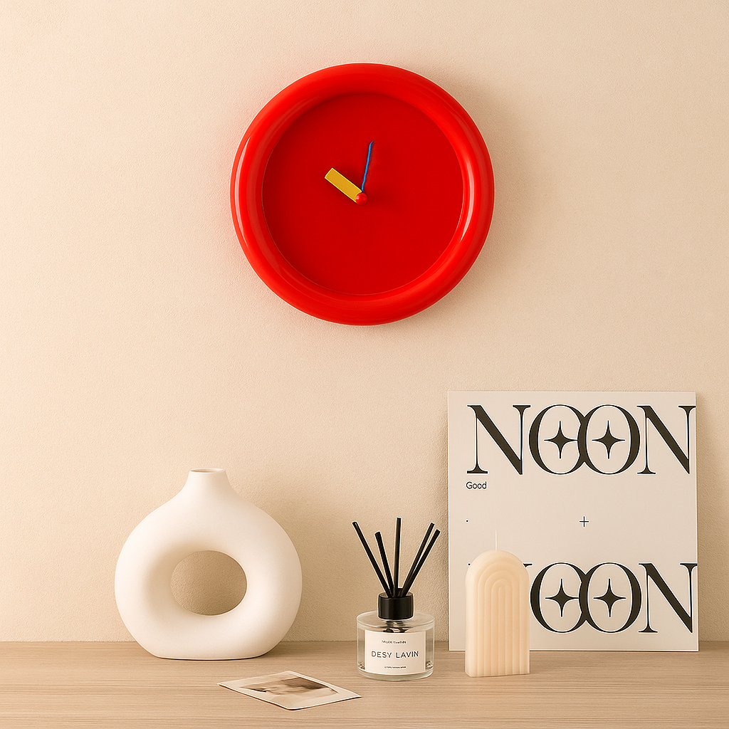 TimePop – Buntes geometrisches Wanduhren im Memphis-Stil mit mutigem künstlerischem Design