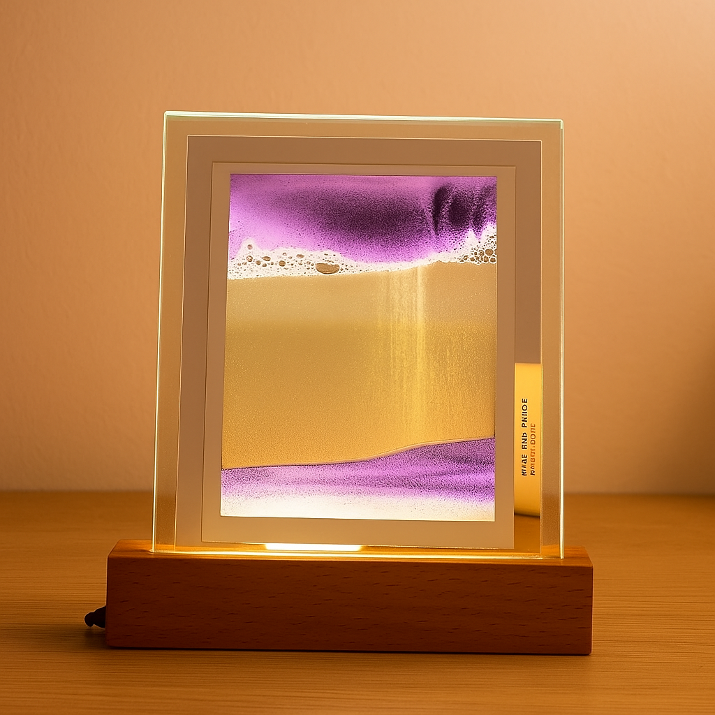 SereniGlow – Hypnotische Sandkunst-Lampe mit beruhigendem LED-Licht