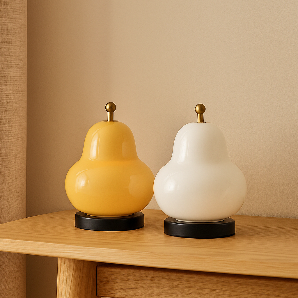 GlowPear – Pæreförmige Touch-Dimmerlampe mit warmem Licht
