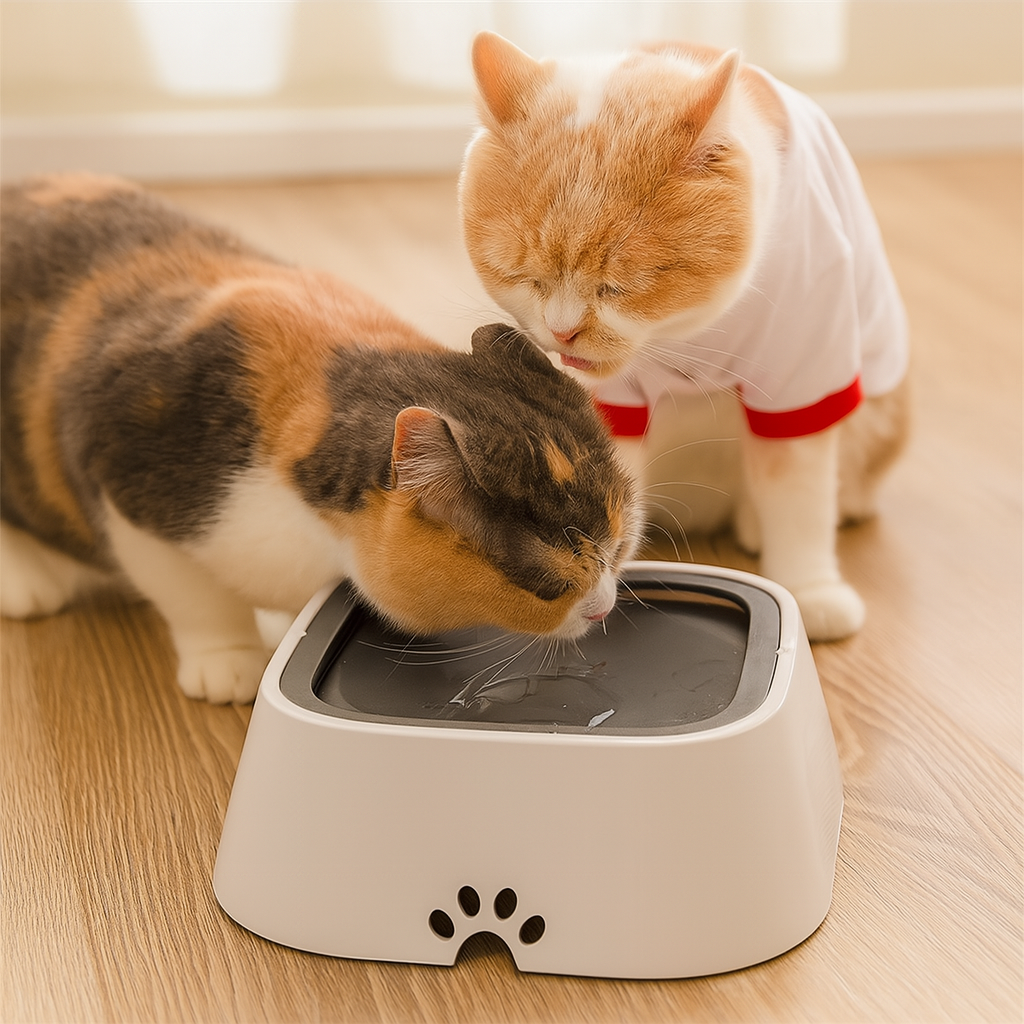 PawSip – Tropfwasserfeste flüssige Wasserschale für Hunde und Katzen