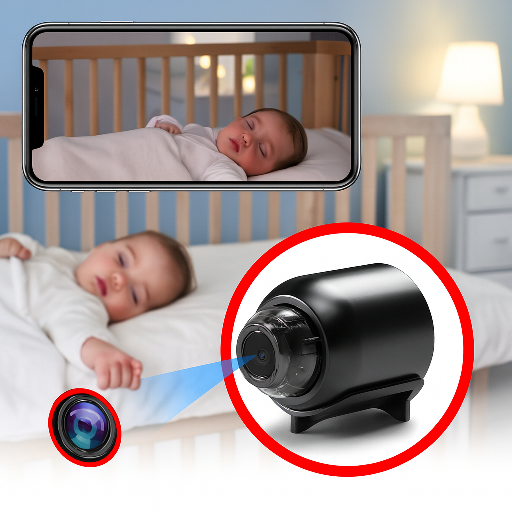 Lille – Kompakte WLAN-Kamera mit Nachtsicht & Handy-App – Für Zuhause, Baby & Haustiere
