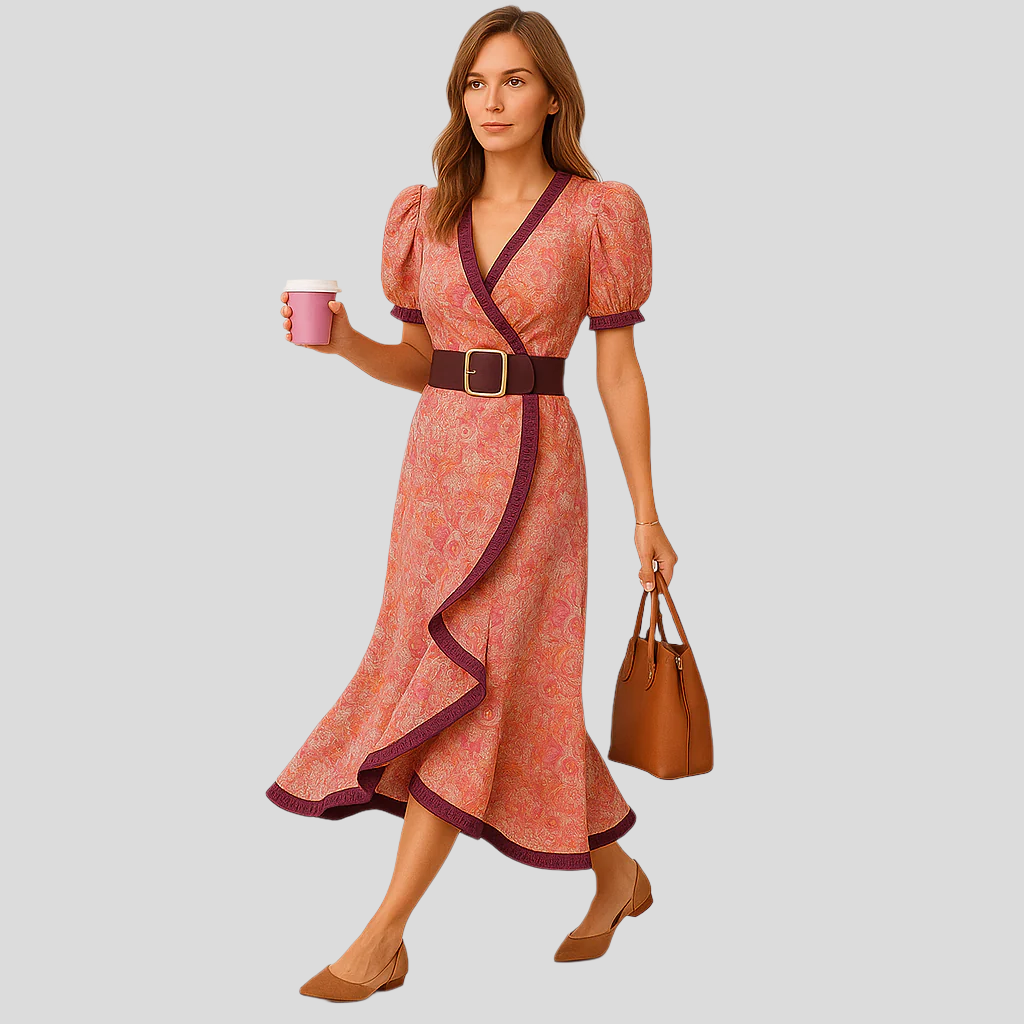Cristy Romantisches Pink Maxikleid – Elegantes, fließendes Kleid für besondere Anlässe