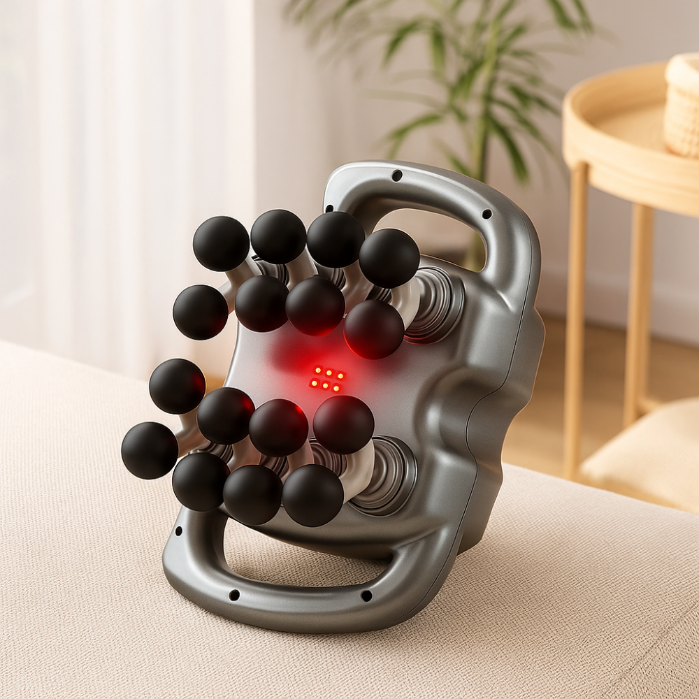 Elektrisches Tiefenmuskelmassagegerät mit Wärme – Tragbares Handgerät für Muskeltherapie