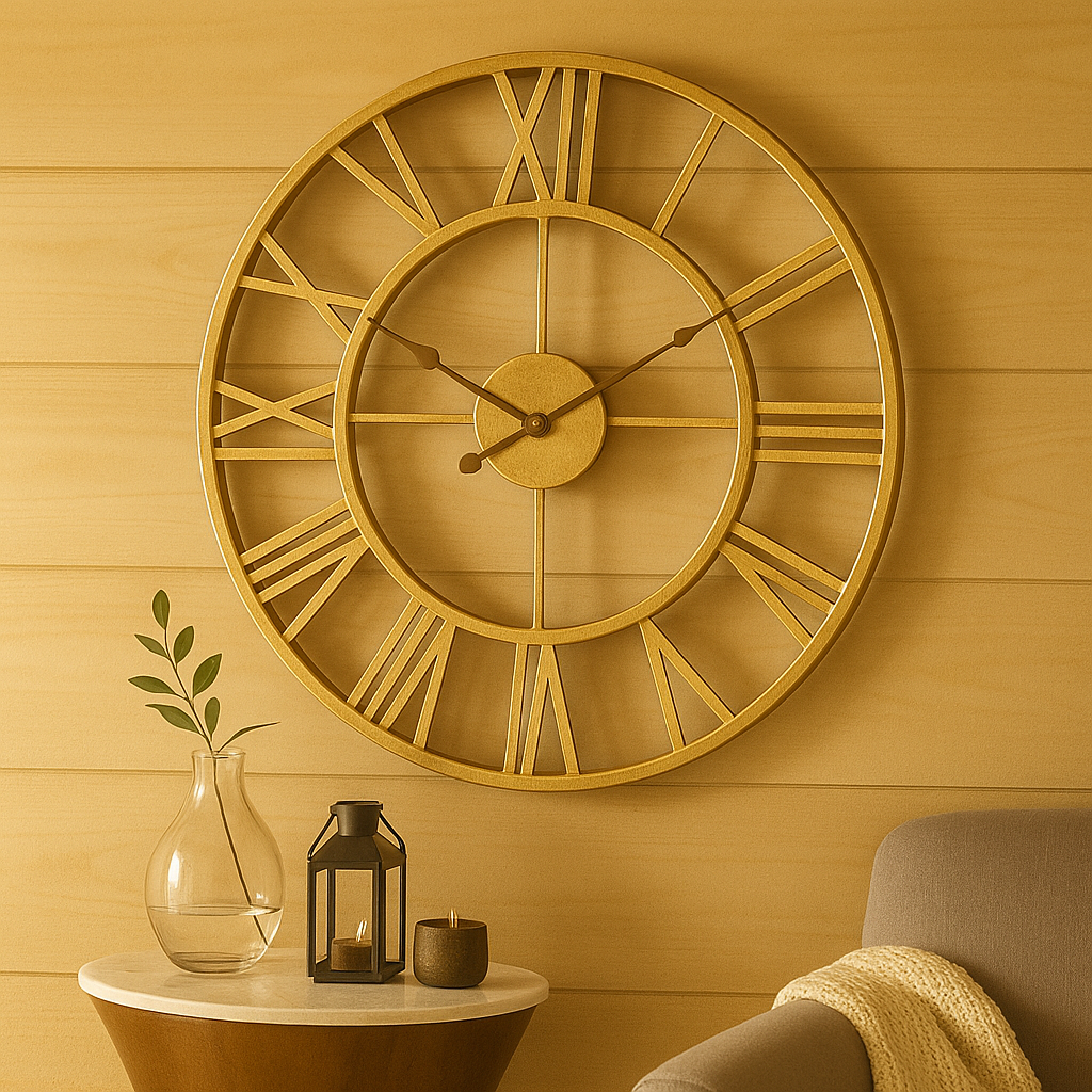 Corvian | Skelett-Wanduhr aus Eisen