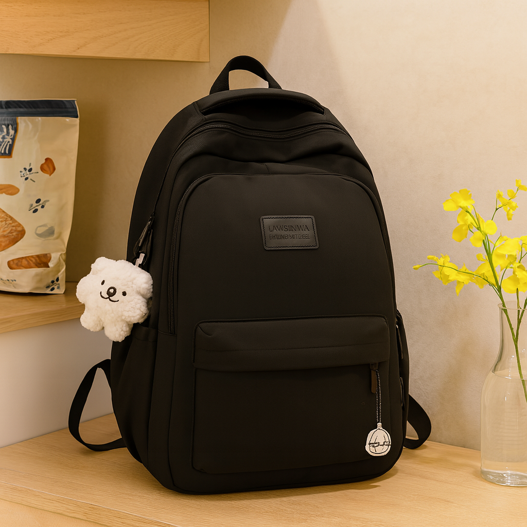 CuddlePack | Unisex-Laptop-Rucksack mit Plüschanhänger