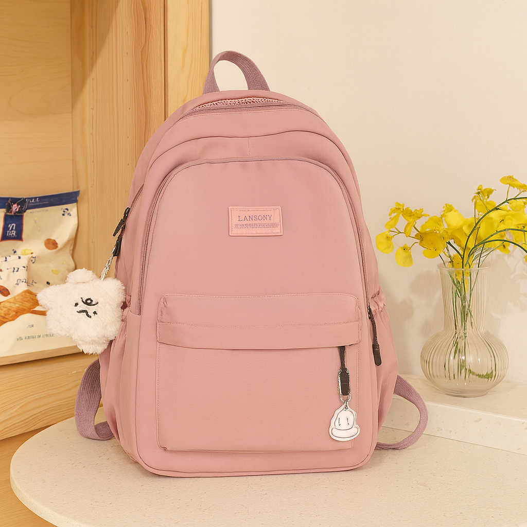 CuddlePack | Unisex-Laptop-Rucksack mit Plüschanhänger