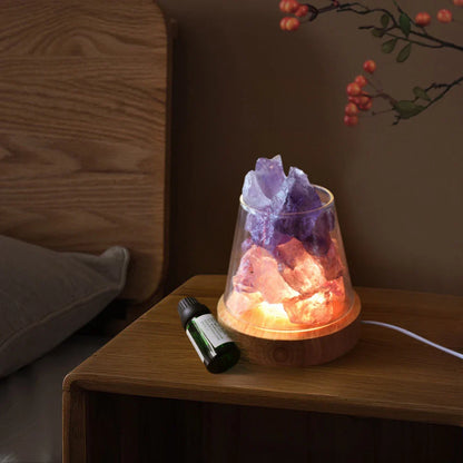 CrimsonEmber – Leuchtende Kristall-Tischlampe