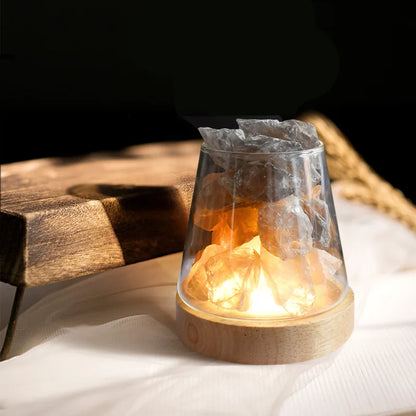 CrimsonEmber – Leuchtende Kristall-Tischlampe
