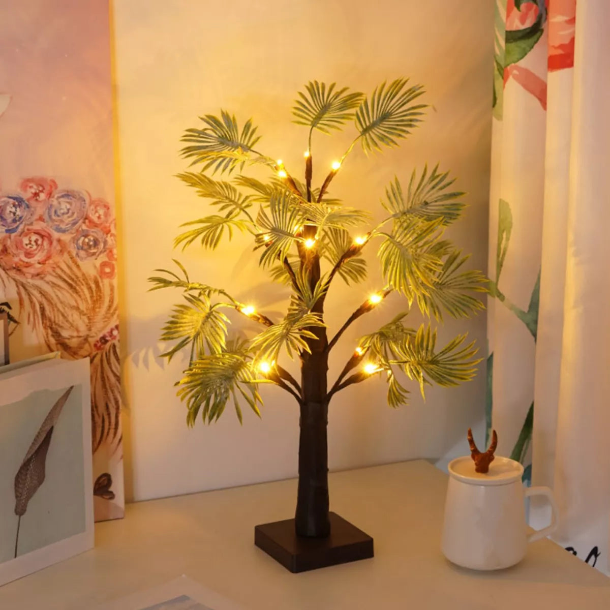 PalmGlow Elegante LED-Julepalme-Lichter für Weihnachtsdekoration