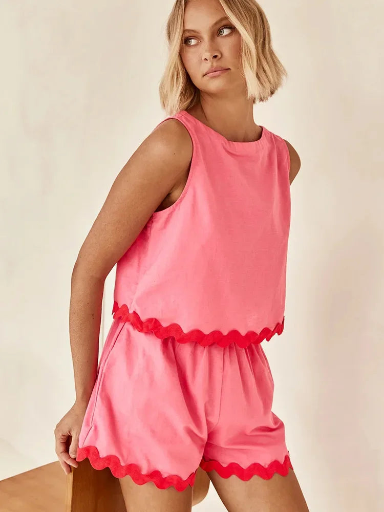 Karen - Ärmelloses Top und kurzes Set