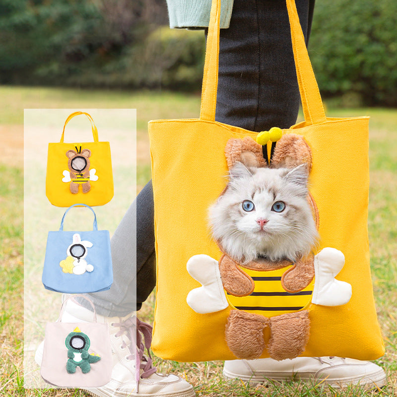 PetPouch - Süße Haustiertasche aus Leinen