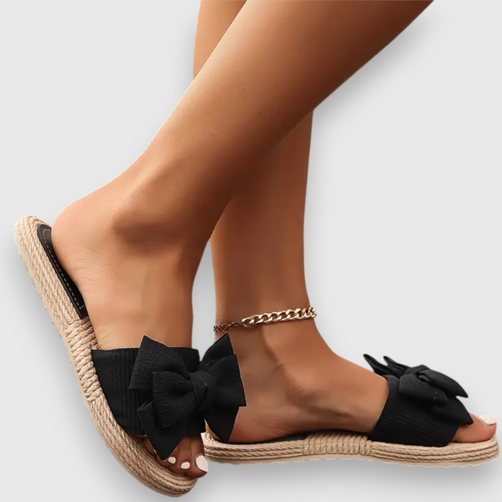 Stephanie - Smarte Schleifen-Knoten Slipper Sandalen