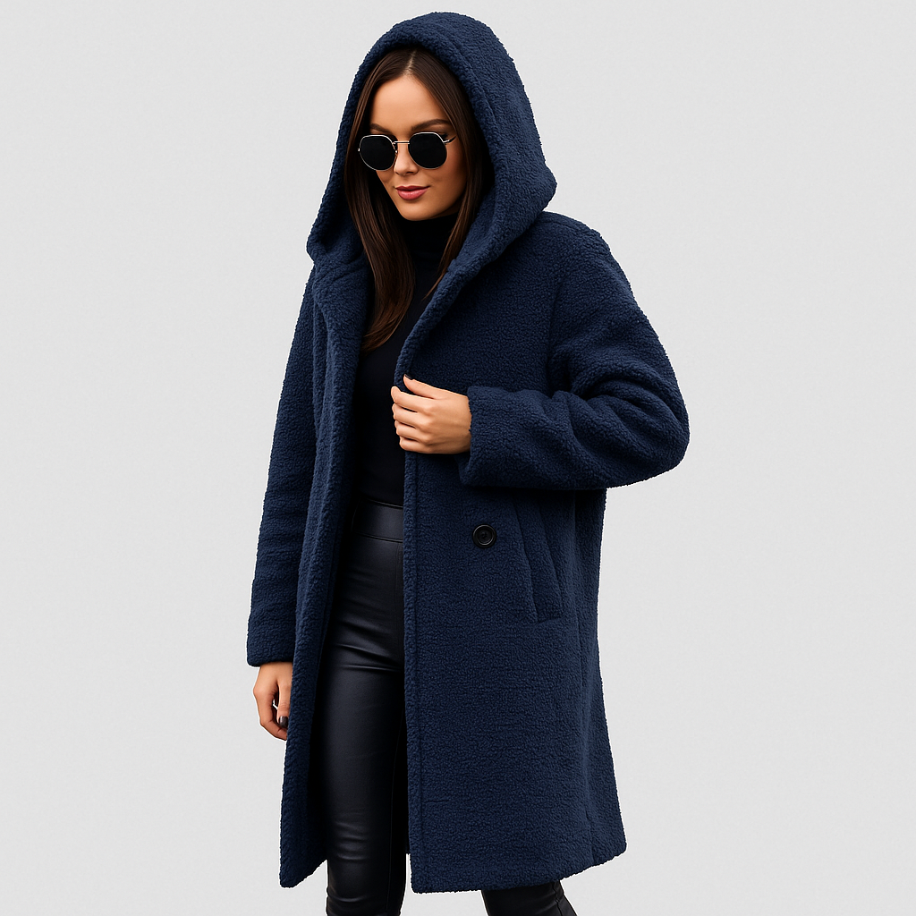 Georgina | Langer Wintermantel mit Kapuze
