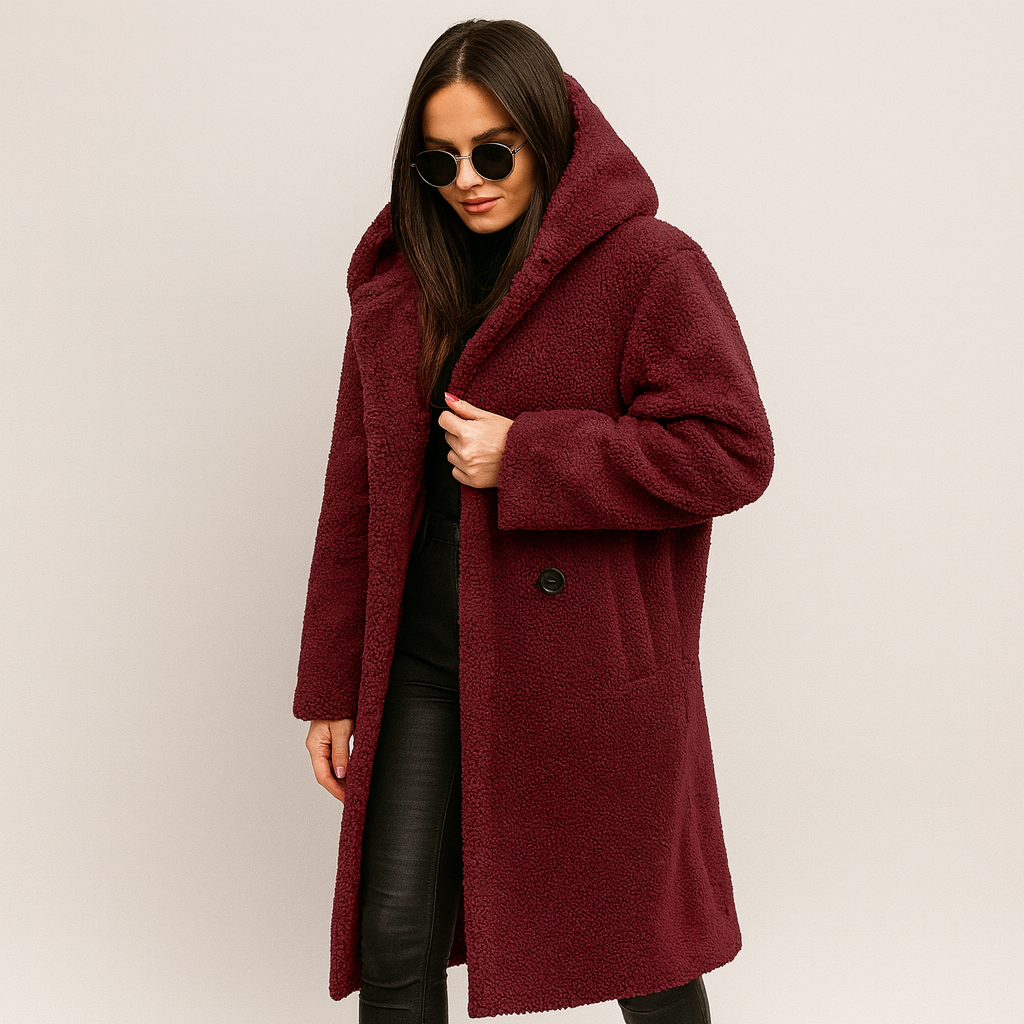 Georgina | Langer Wintermantel mit Kapuze