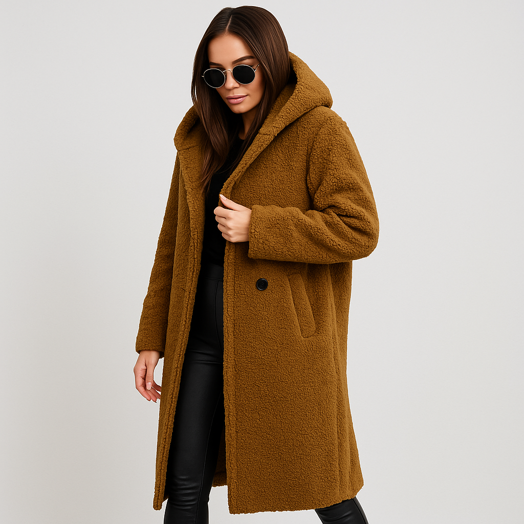 Georgina | Langer Wintermantel mit Kapuze