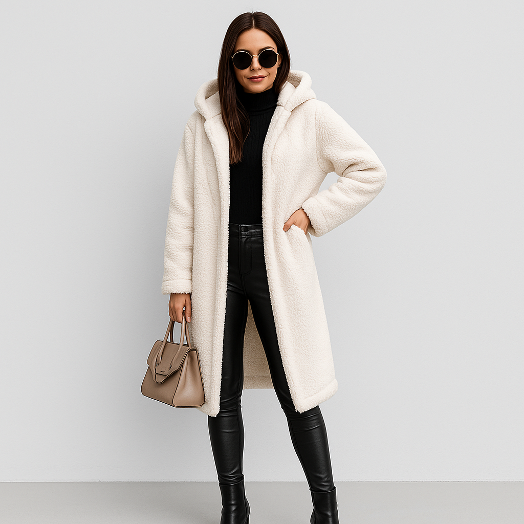 Georgina | Langer Wintermantel mit Kapuze