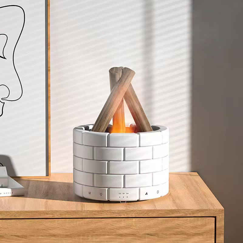 AirFlame Ultraschallluftbefeuchter mit kaminähnlichem Flammeneffekt – Kompakt & Effektiv