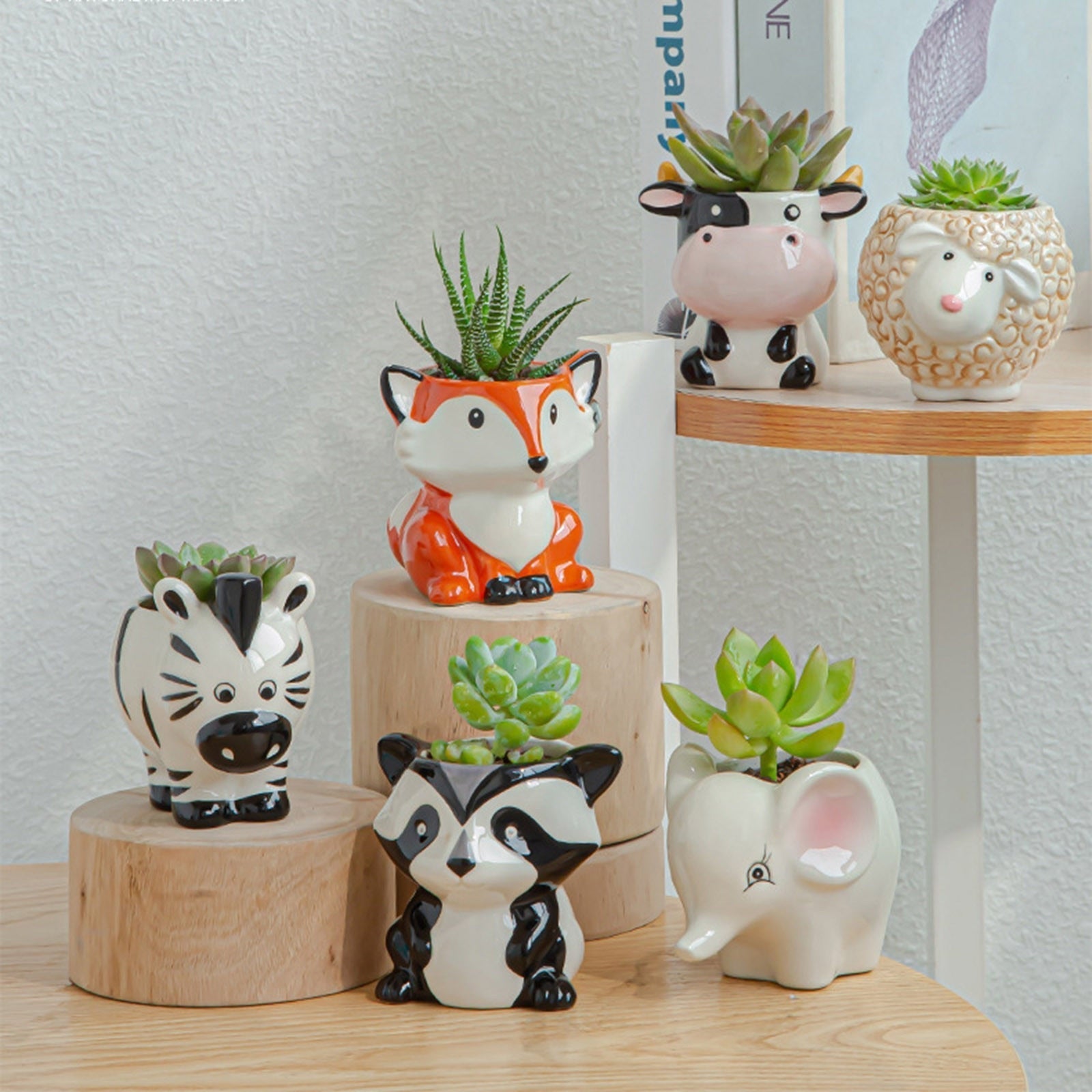 PetalPals - Keramische künstlerische tierförmige Pflanzenübertöpfe