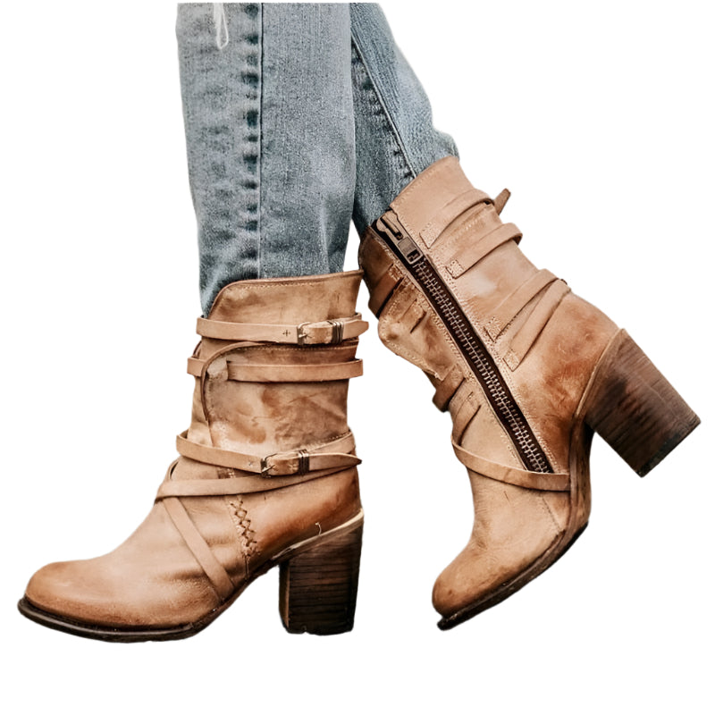 Aurelia – Damen Ankle Boots mit Vintage-Charme & modernem Absatz