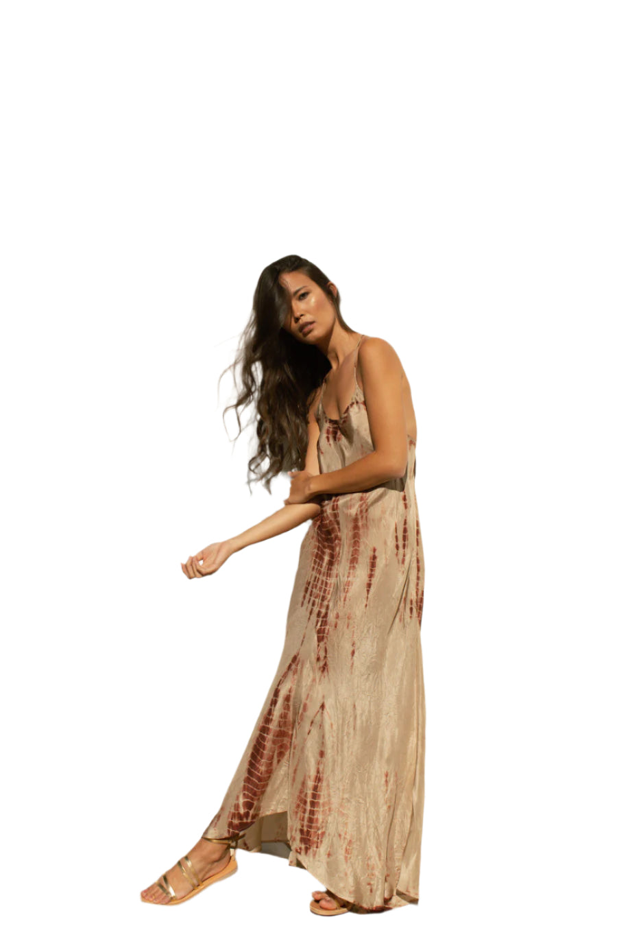 SereniSlip Maxikleid – Entspannte lange Kleid mit Spaghettiträgern