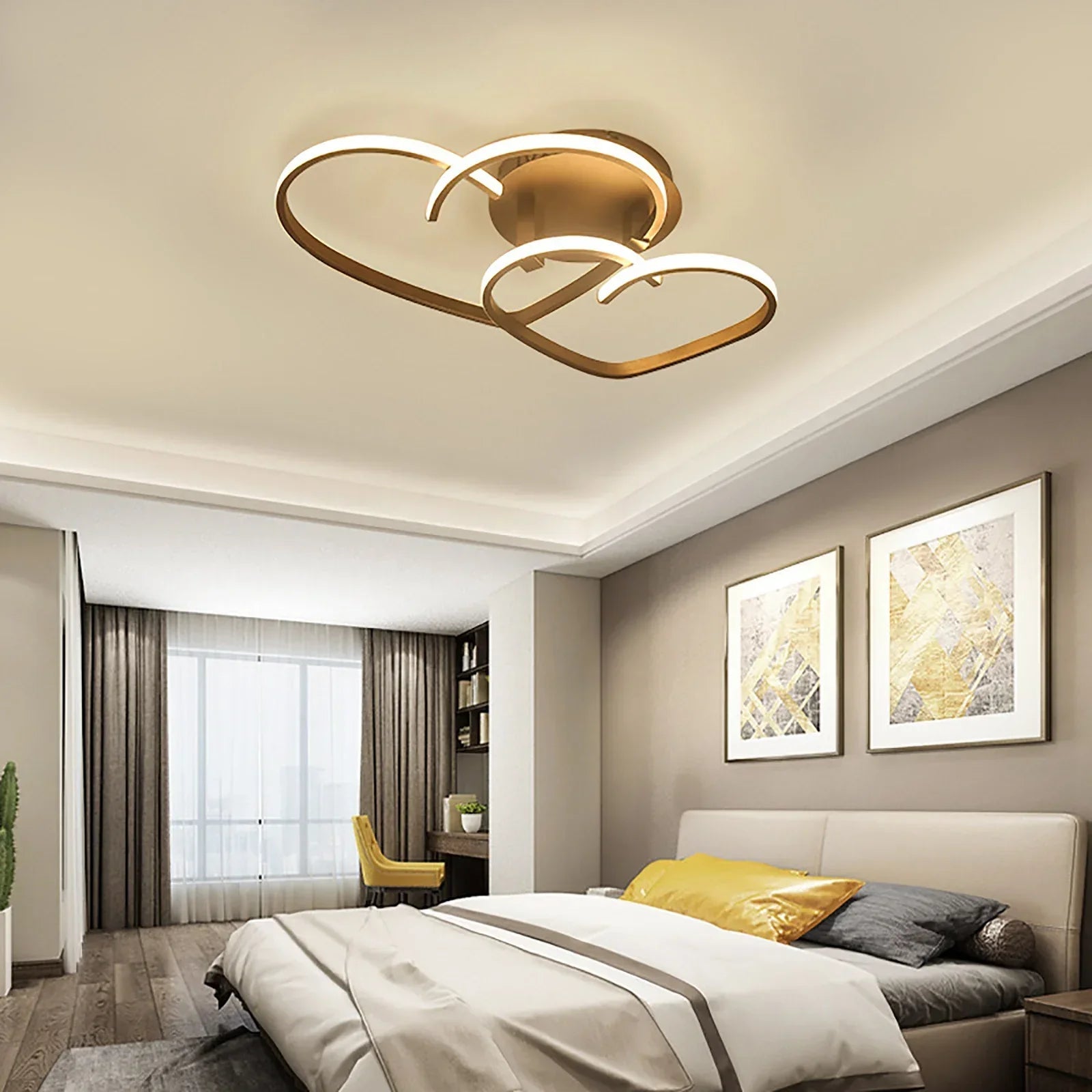 LumiHjerte LED Deckenlampe – Romantische herzförmige Beleuchtung für gemütliche Räume