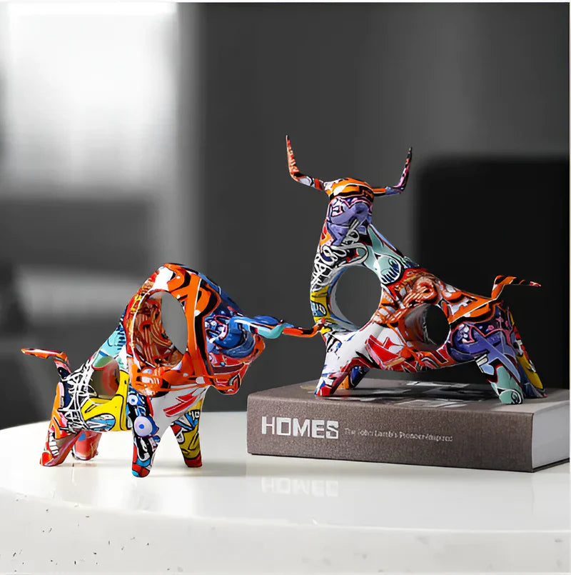 Künstlerische Kuhfigurine