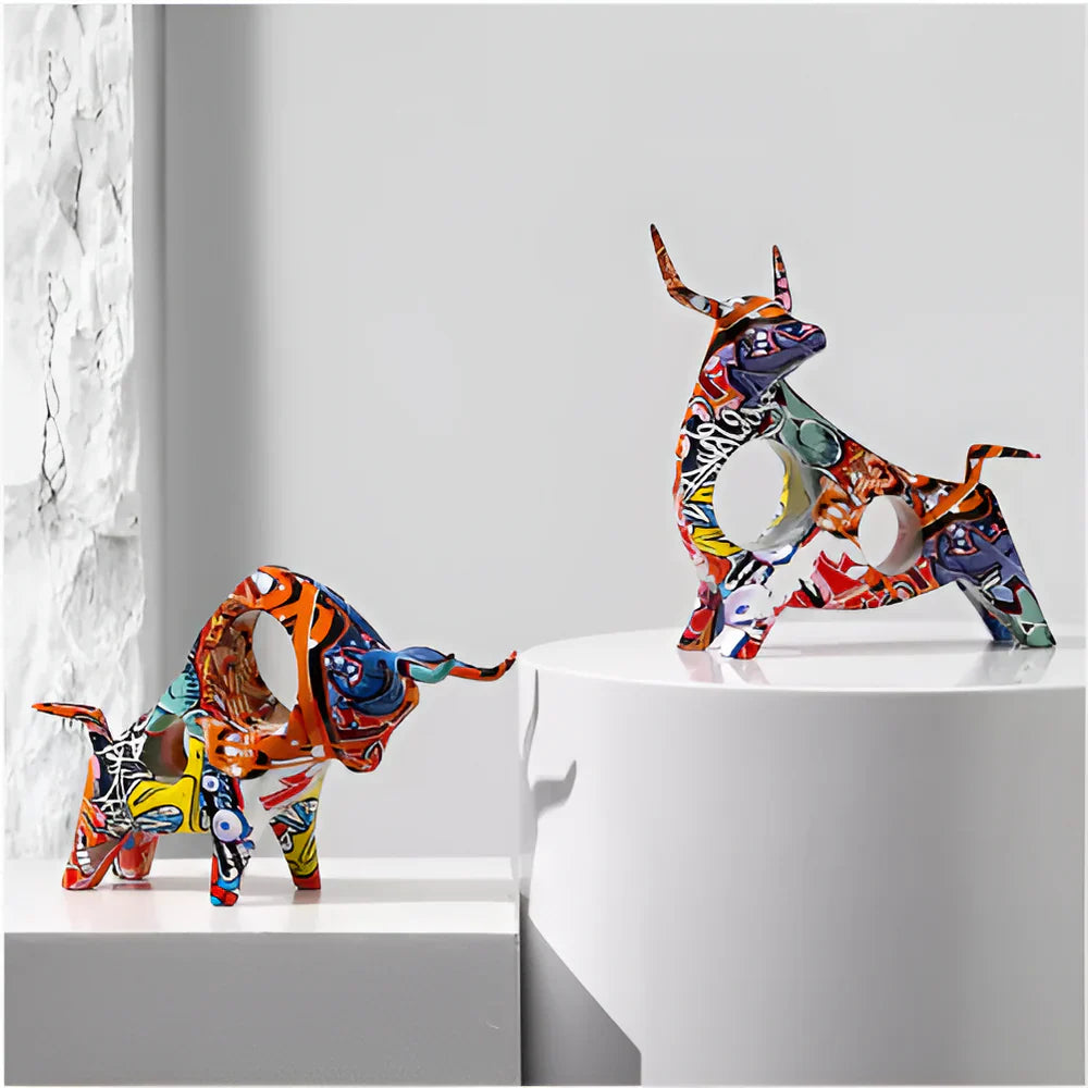 Künstlerische Kuhfigurine