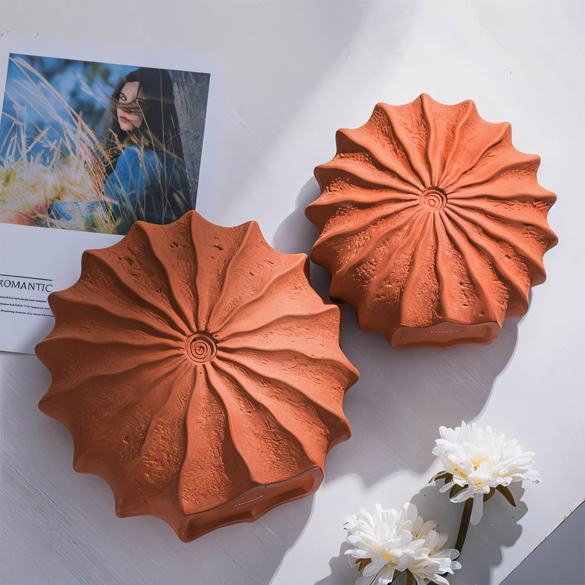Faltendesign Geometrische Retro-Vase