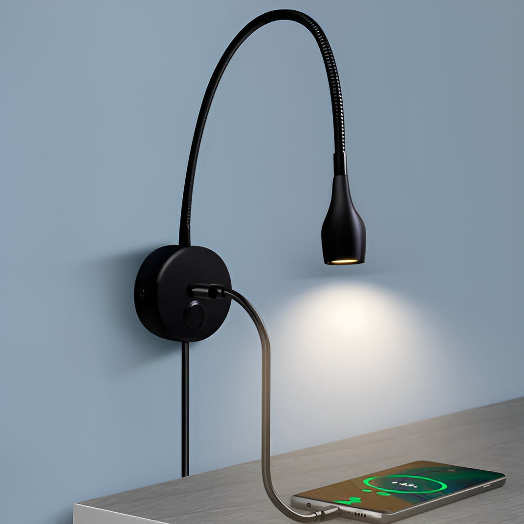 GlowShift-Wandlampe mit USB-Ladegerät - einstellbare Stimmungsbeleuchtung