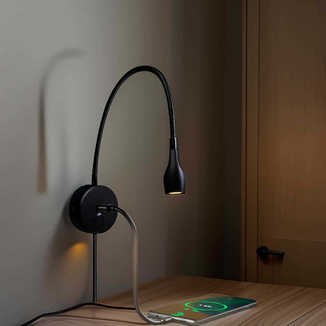 GlowShift-Wandlampe mit USB-Ladegerät - einstellbare Stimmungsbeleuchtung