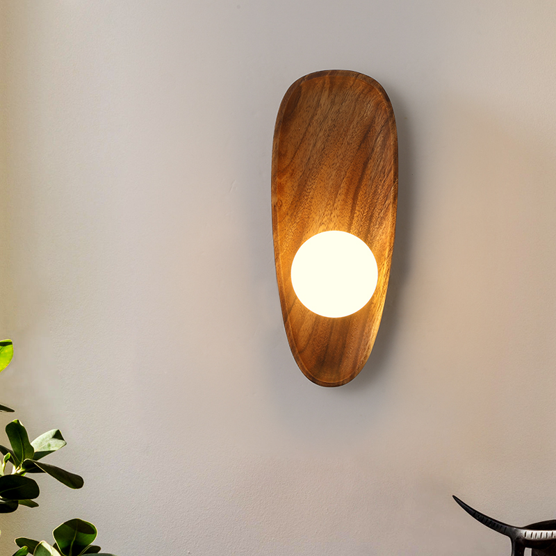 LumiWood Moderne Holzwandleuchte – Natürliche Eleganz und Warme Atmosphäre