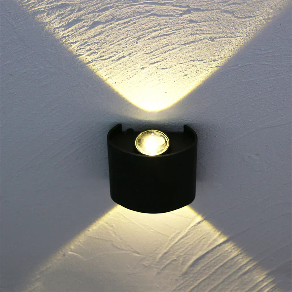 LumiRise – Moderne zylindrische Auf- und Abwärts-Wandleuchten