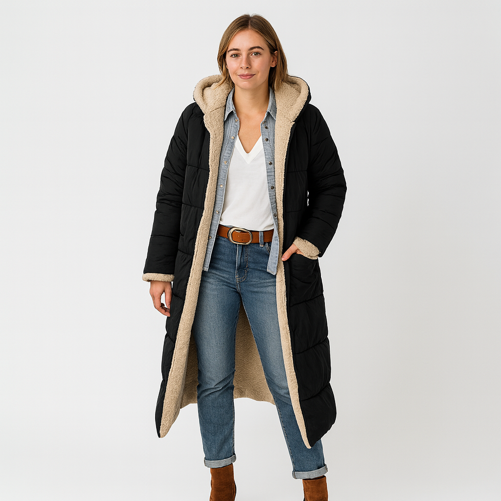Jackie | Langer Puffer-Trenchcoat