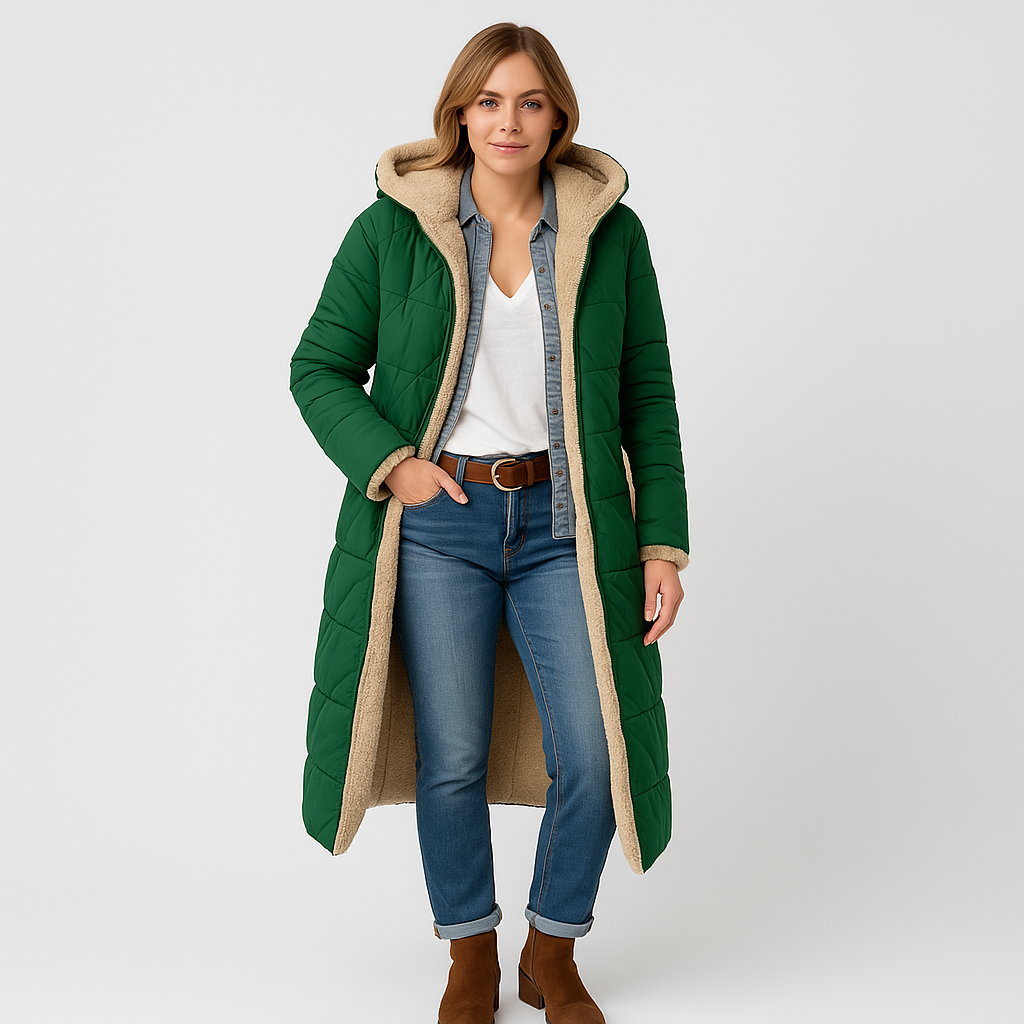Jackie | Langer Puffer-Trenchcoat