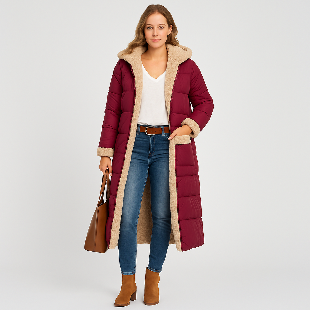Jackie | Langer Puffer-Trenchcoat