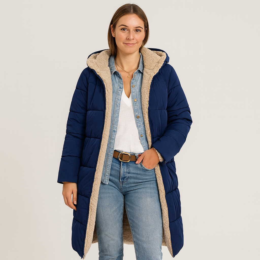 Jackie | Langer Puffer-Trenchcoat