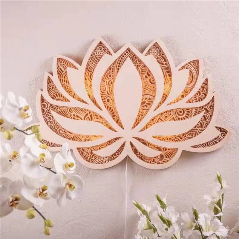 Lotus Mandala-Wandlampe für eine friedliche Atmosphäre