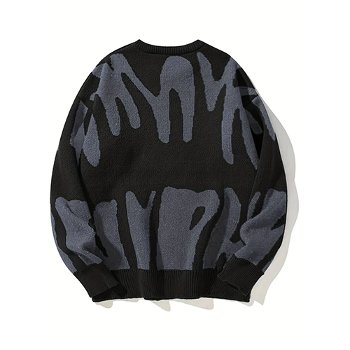 Aster - Moderner Komfort Unisex abstrakter Crewneck-Pullover