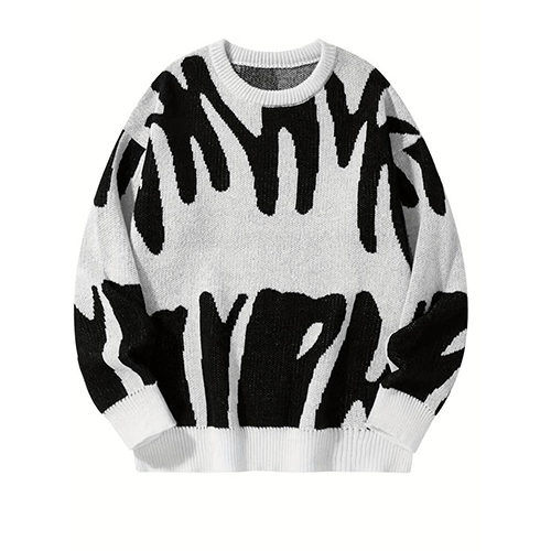 Aster - Moderner Komfort Unisex abstrakter Crewneck-Pullover