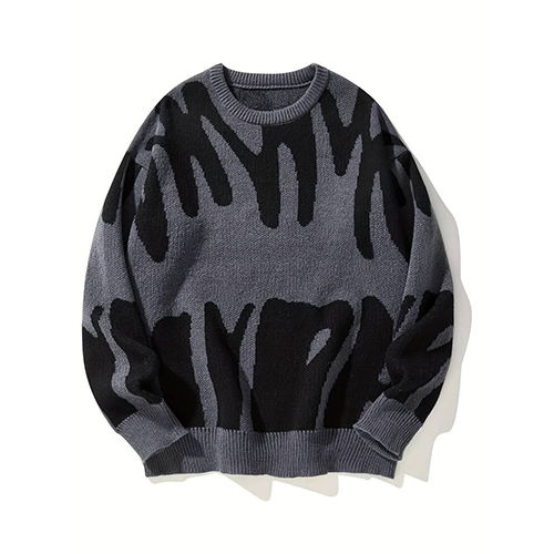 Aster - Moderner Komfort Unisex abstrakter Crewneck-Pullover