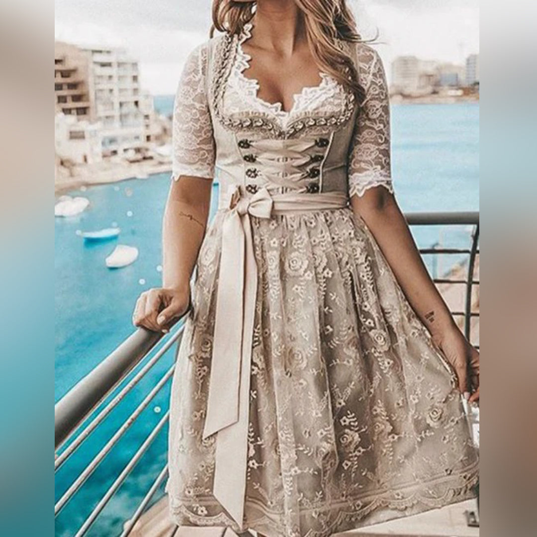 Mathilde | Damen Elegante Oktoberfest Dirndl Kleid | 2024