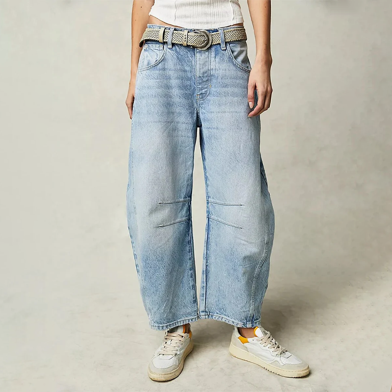 Eleanor | Ästhetische Weitbein-Jeans