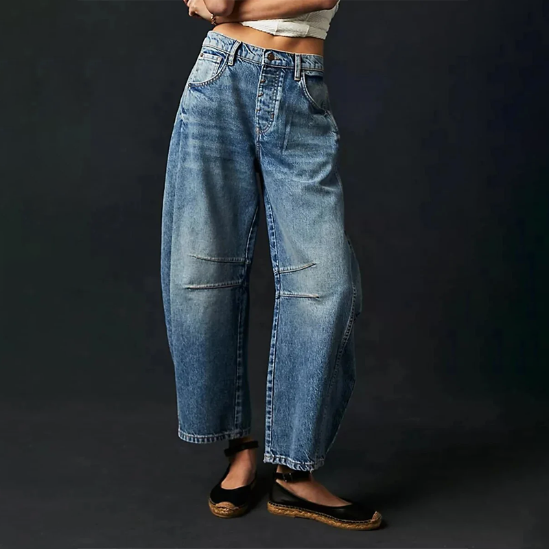 Eleanor | Ästhetische Weitbein-Jeans