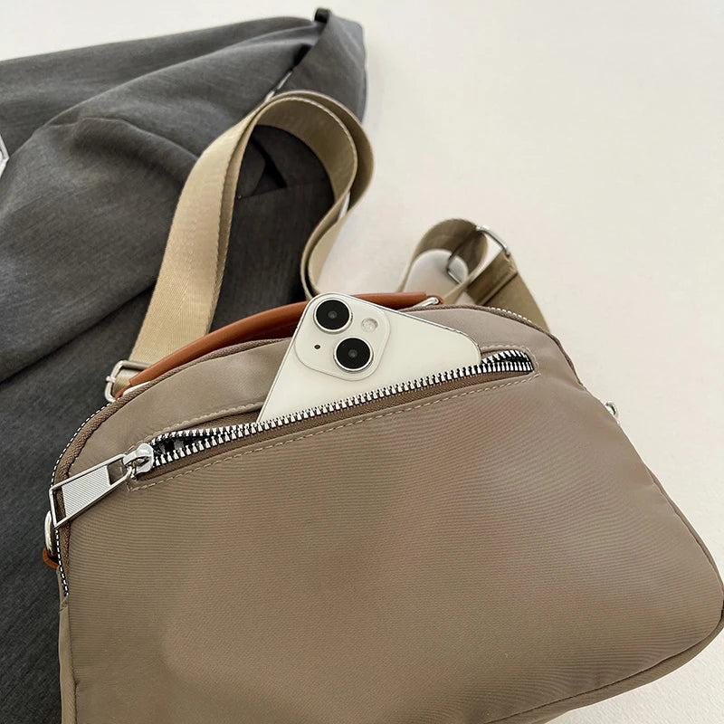 Gry - Einfache Schulter-Crossbody-Tasche in mehreren Schichten