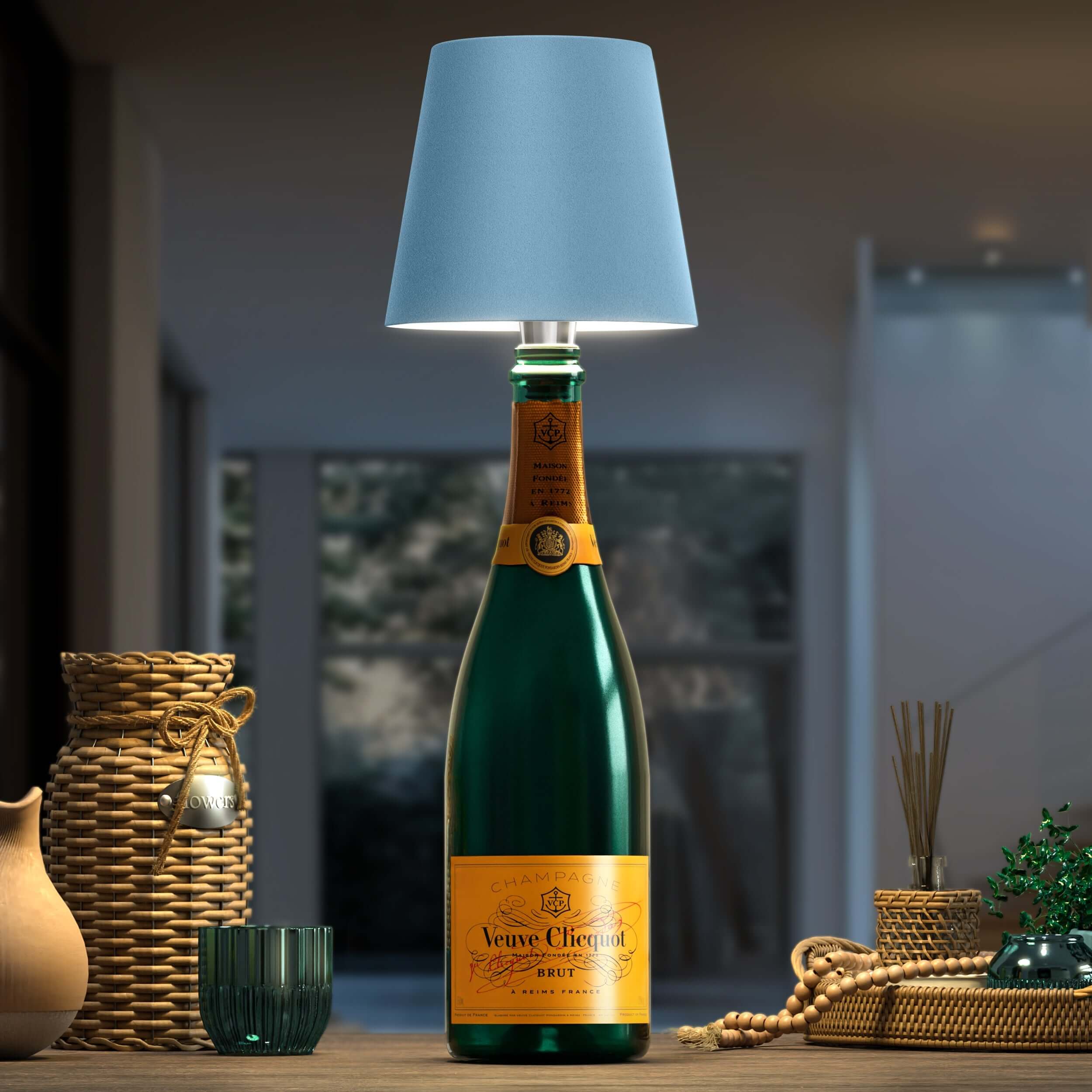 LumiFlasche Elegante LED Flasche Lampe für Nachhaltige Einrichtung