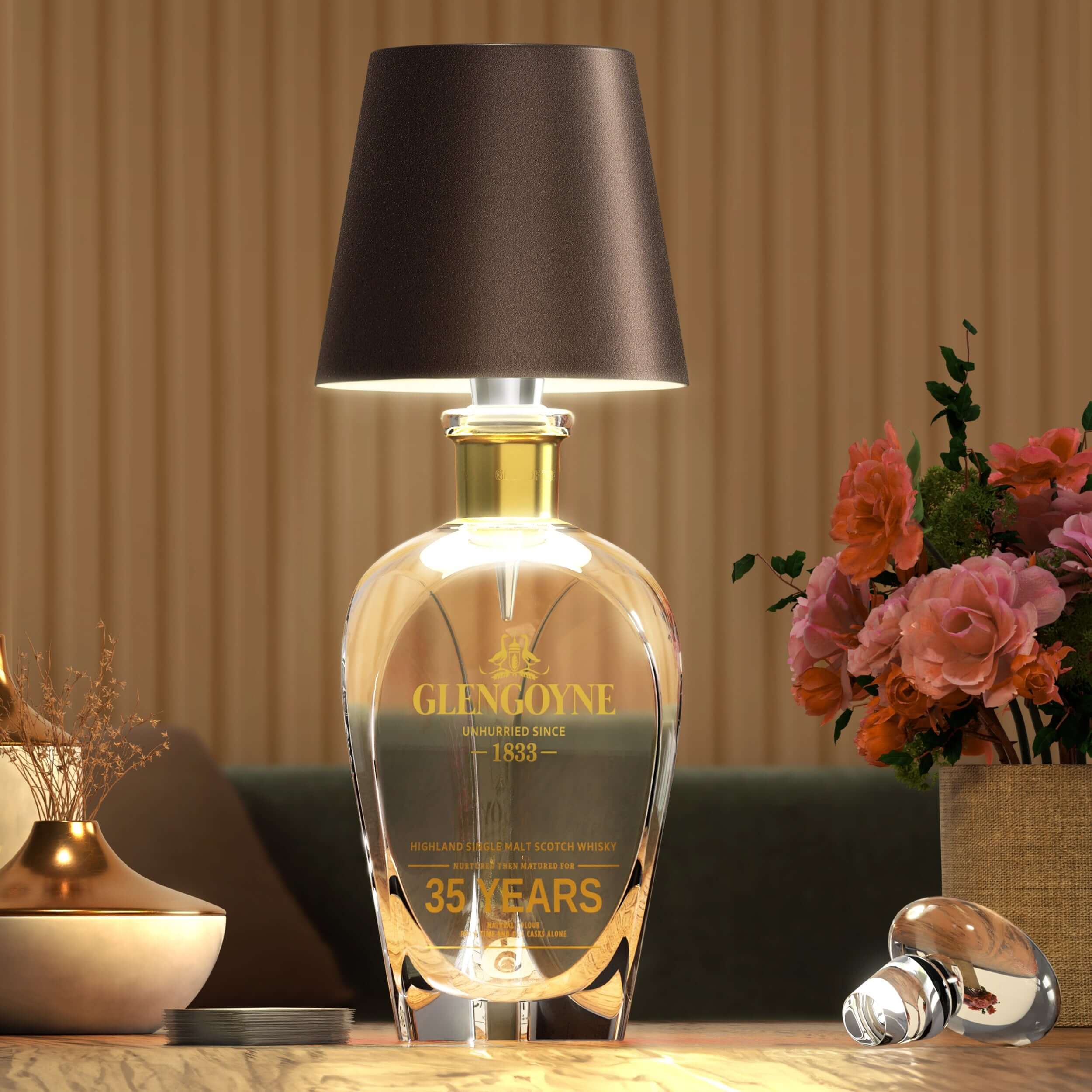 LumiFlasche Elegante LED Flasche Lampe für Nachhaltige Einrichtung