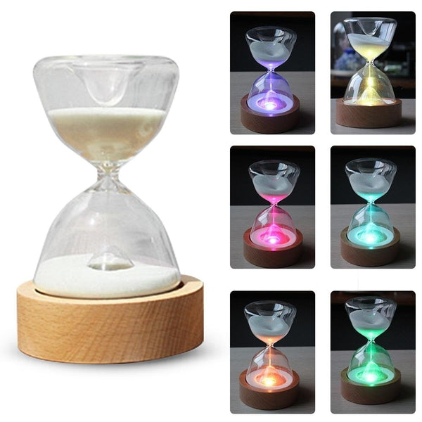 TimelessGlow - Elegante LED Sanduhr-Nachtlampe mit Fernbedienung