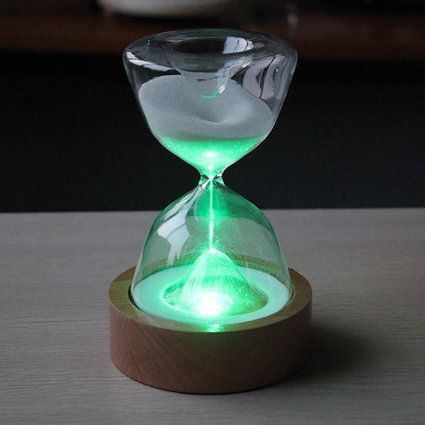 TimelessGlow - Elegante LED Sanduhr-Nachtlampe mit Fernbedienung