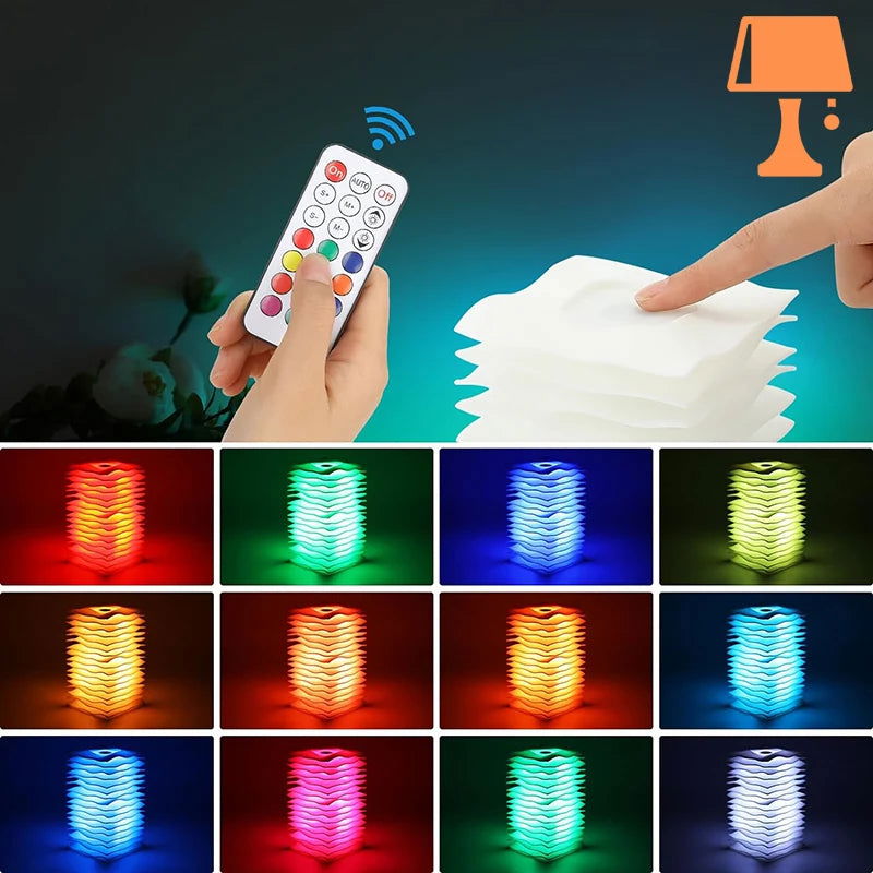 WaveGlow - Künstlerische Wellenmusterlampe mit Fernbedienung