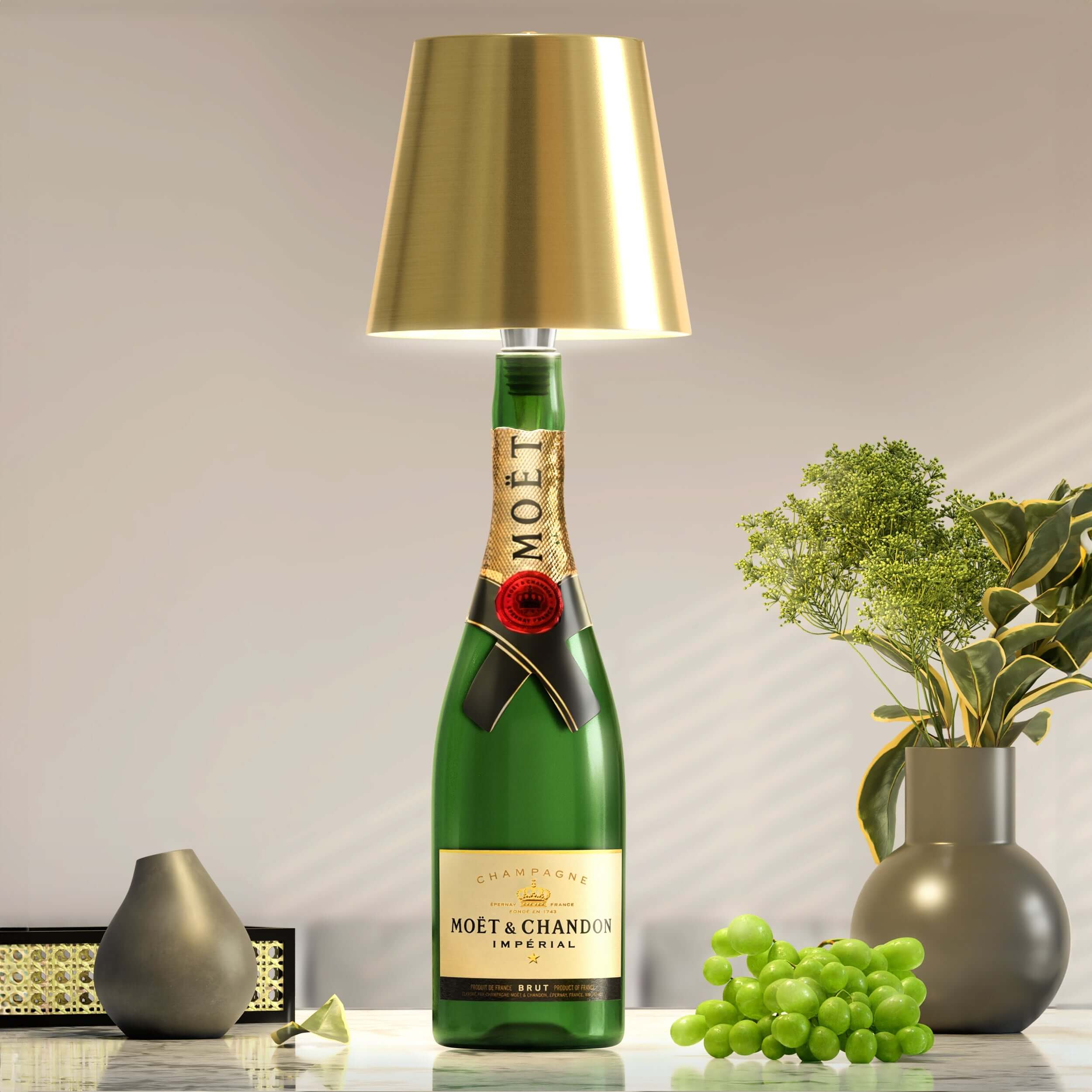 LumiFlasche Elegante LED Flasche Lampe für Nachhaltige Einrichtung